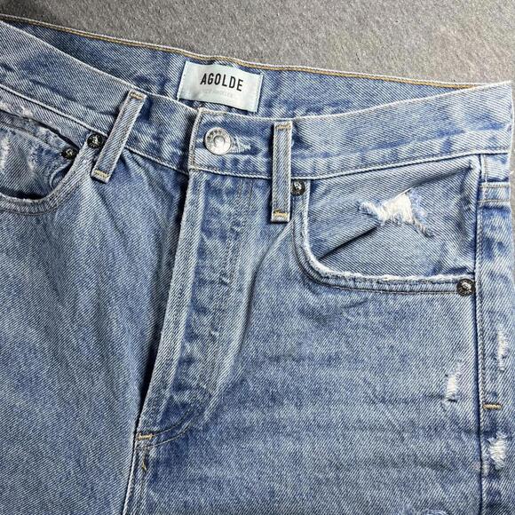 AGOLDE Pants - AGOLDE 90s Mid Rise Womens Size 23 LightWash Distressed cut#62170 style#A069C811
